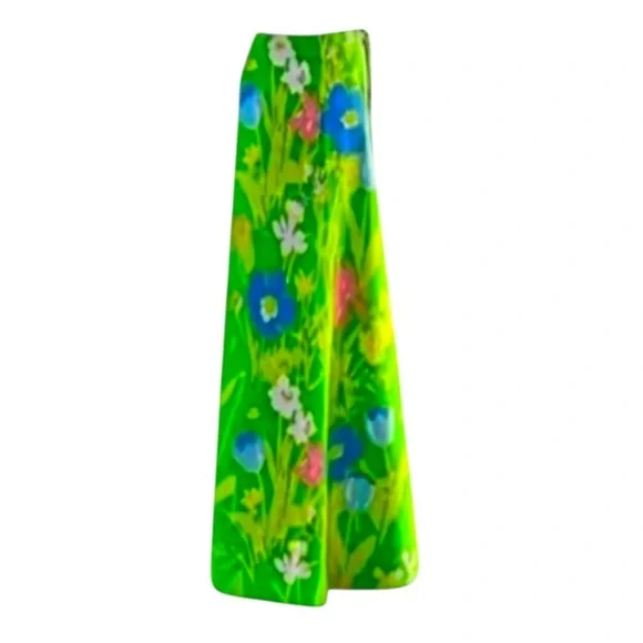 Vintage Gordon of Philadelphia  Floral Wrap Maxi Skirt Preppy 1970’s - Picture 5 of 9